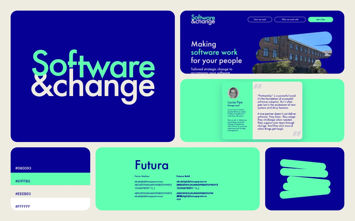 Software & Change brand and website work