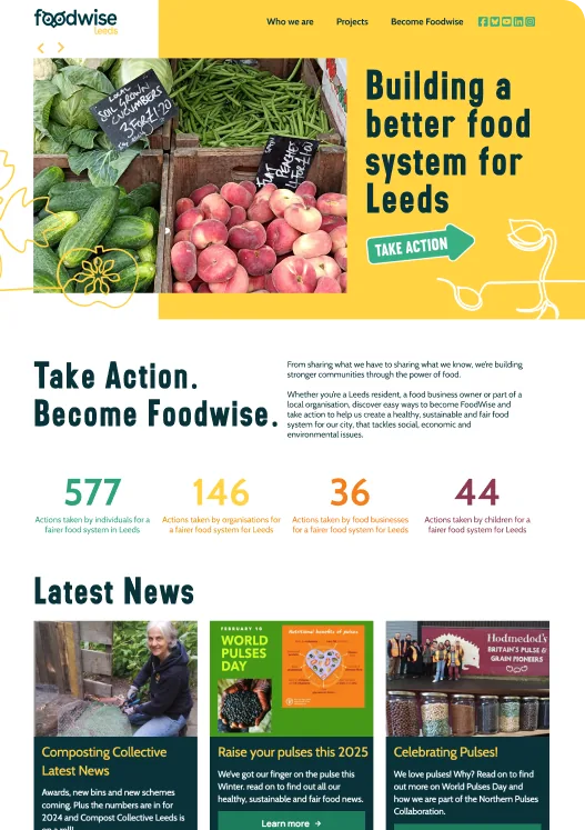 Foodwise Leeds website